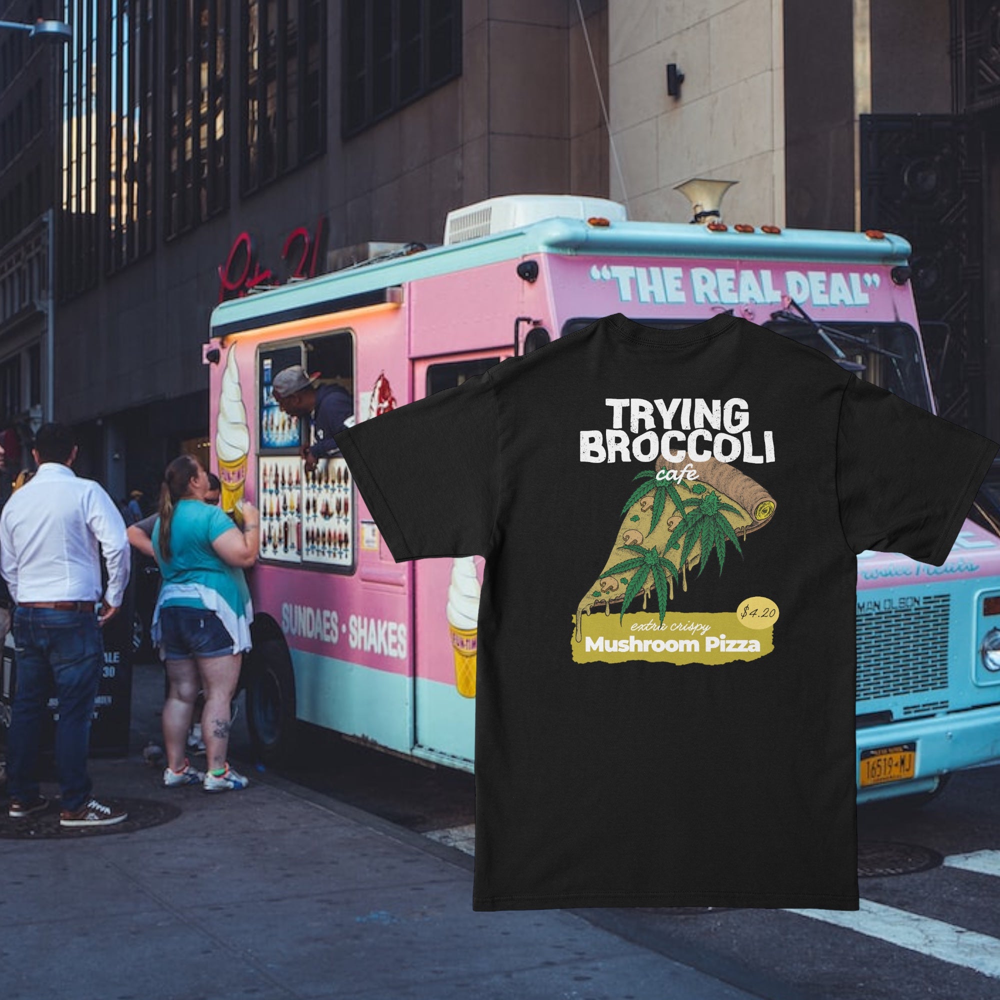 TB Cafe Mushroom Pizza Tee