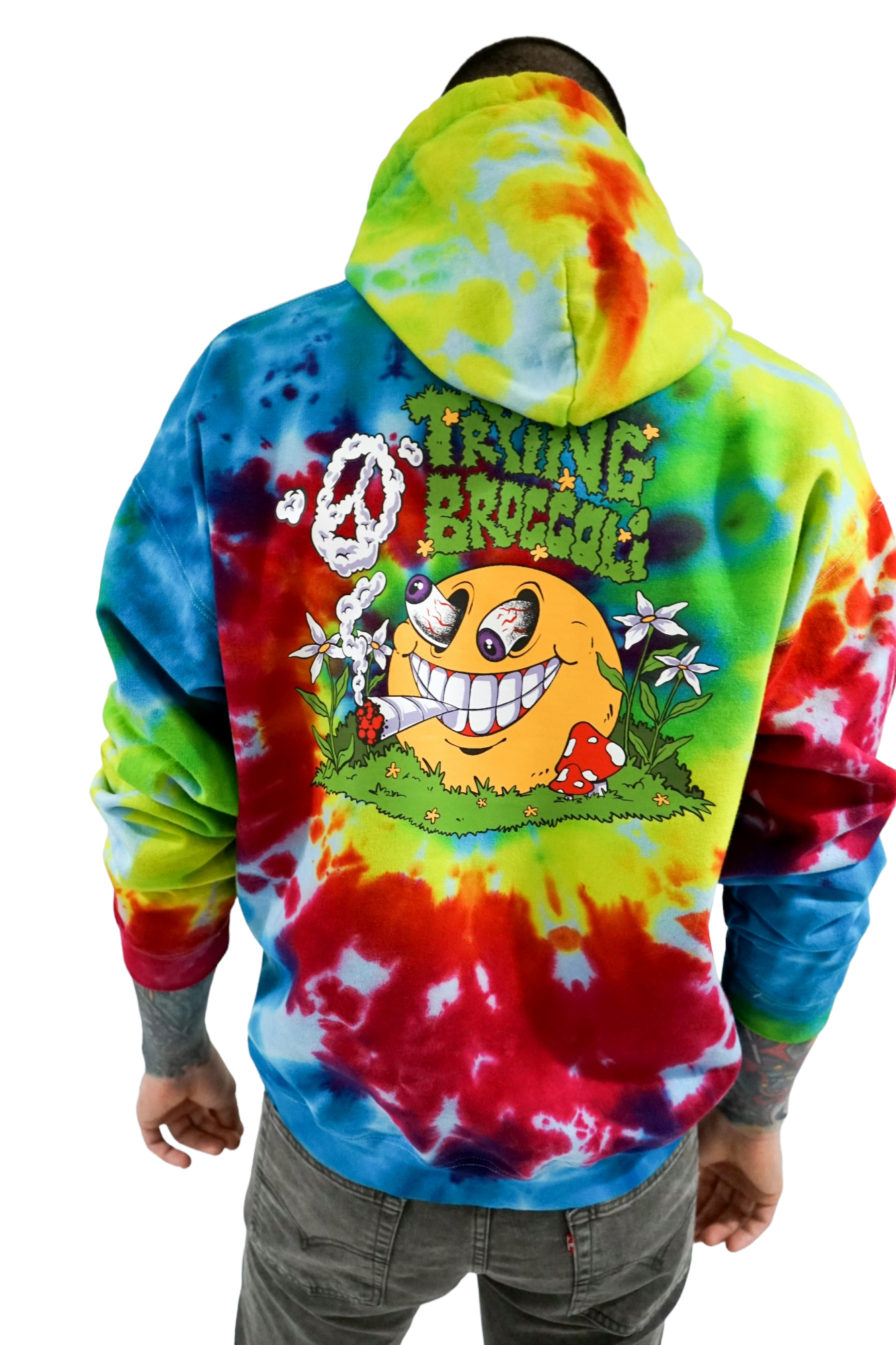 Smokin Peace Tie Dye Hoodie