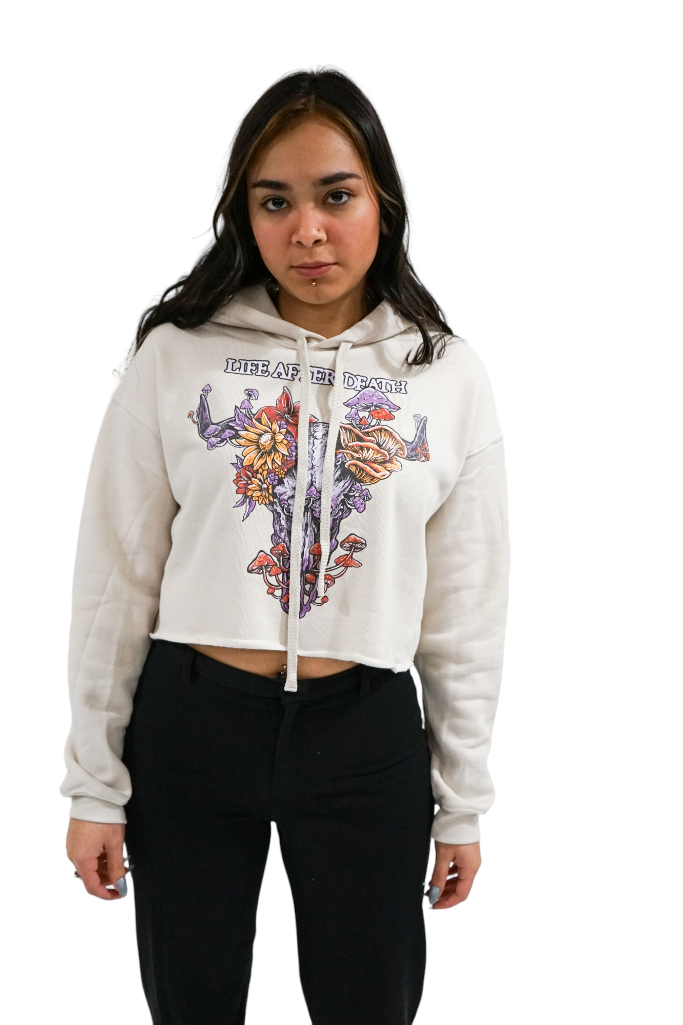 Life After Death Cropped Hoodie